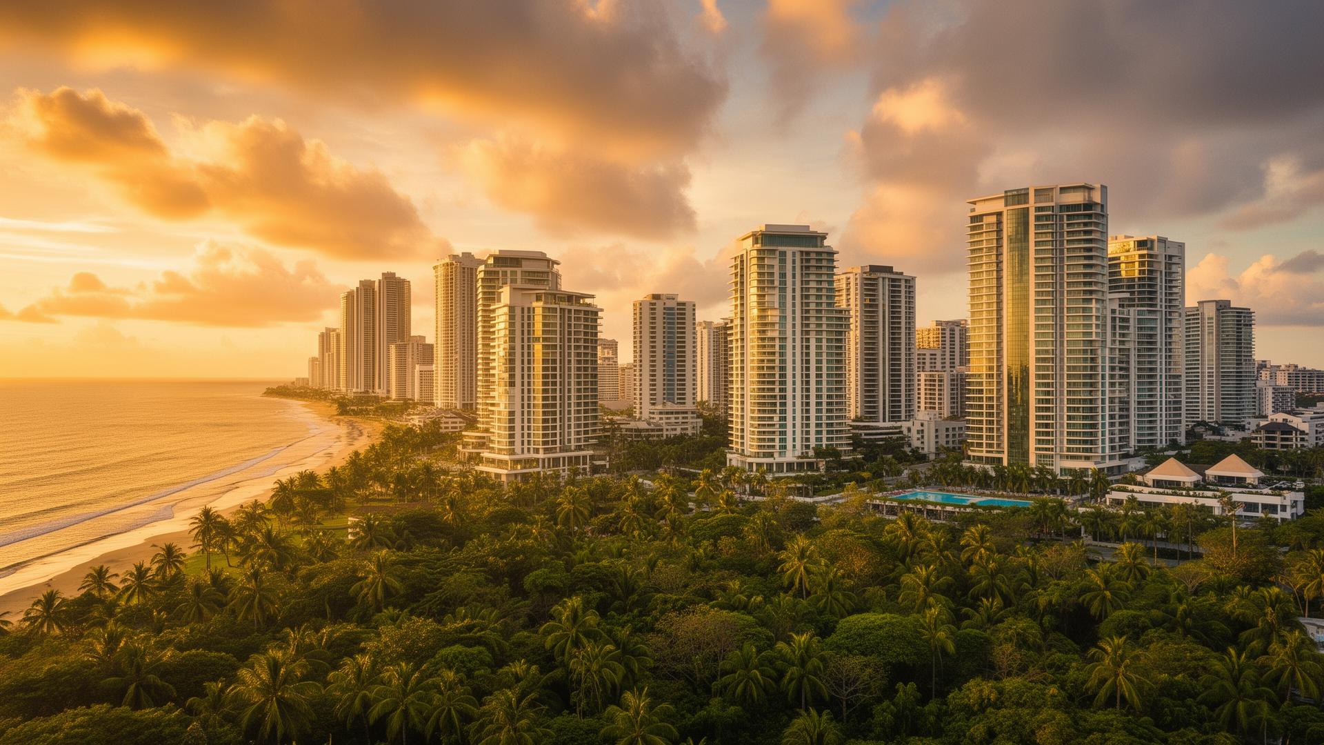 Skyline de Panamá al atardecer — SMS Inmobiliaria
